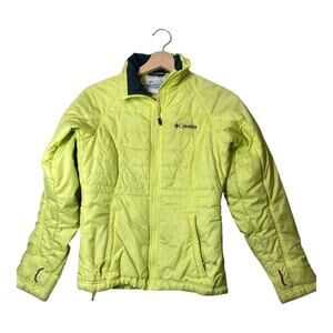 Columbia Jacket Neon Yellow Sz XS Interchange Lining Omni-Shield Puffer
